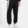 Nylon Panelled Track Joggers - Black