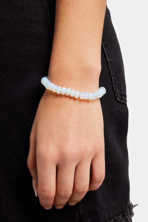 Opal Bead Bracelet - White