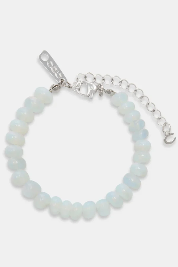 Opal Bead Bracelet - White