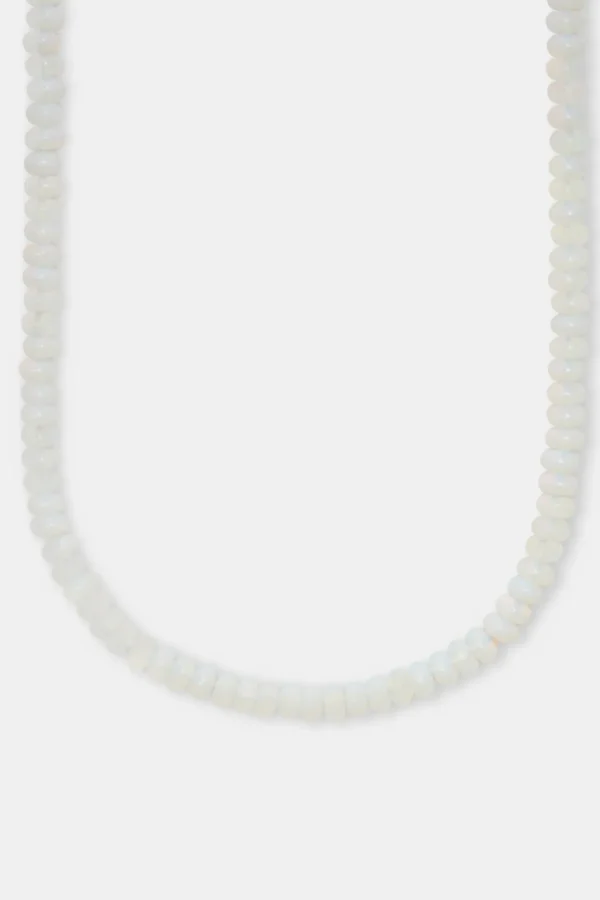 Opal Bead Necklace - White