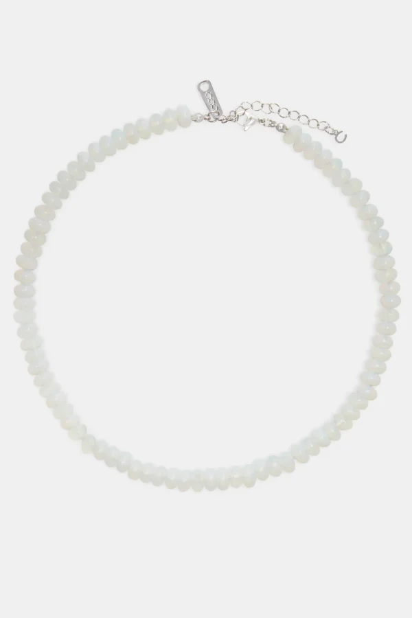 Opal Bead Necklace - White