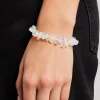 Opal Shard Bead Bracelet - White