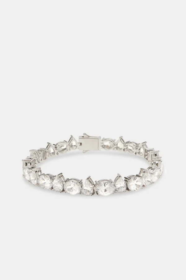 Oval & Pear Tennis Bracelet - 8mm