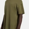 Oversized C 3D Embroidered T-Shirt - Khaki