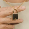 Padlock Pendant - Gold