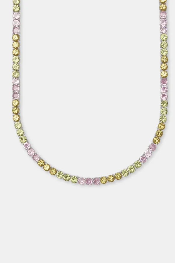 Pastel Colour Tennis Chain - 5mm