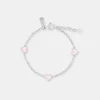 Pink Enamel Heart Rolo Bracelet - 8mm