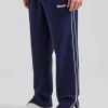 Piping Split Hem Trouser - Navy