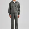 Piping Zip Through Tracksuit - Grey