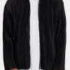 Pleated Collared Jacket  - Black