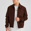 Pocket Twill Harrington Jacket - Chocolate