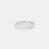 Polished & Iced Square Band Ring - 5mm