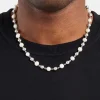 Polished Ball & Freshwater Pearl Necklace