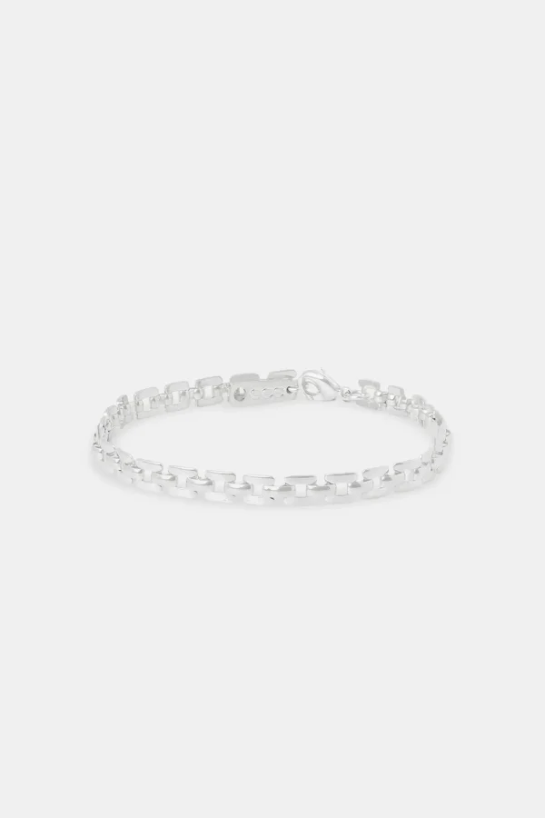 Polished Connecting Square Link Bracelet - 5mm