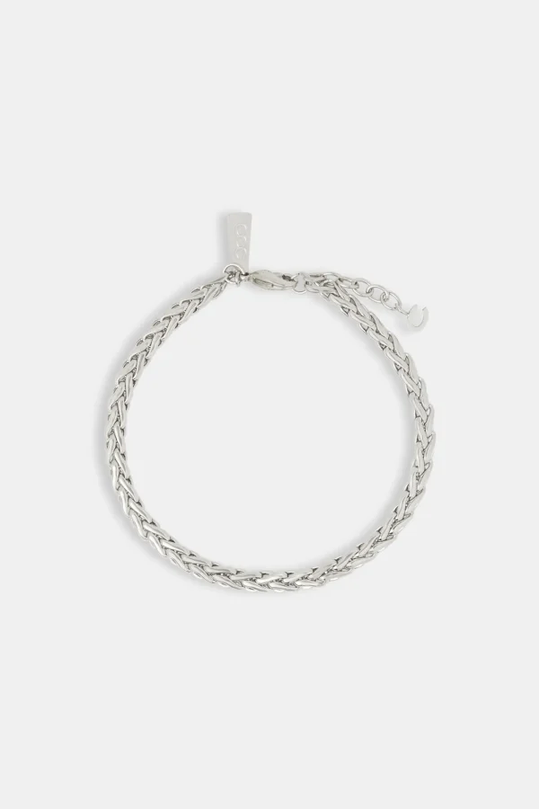 Polished Flat Woven Link Bracelet - 5mm