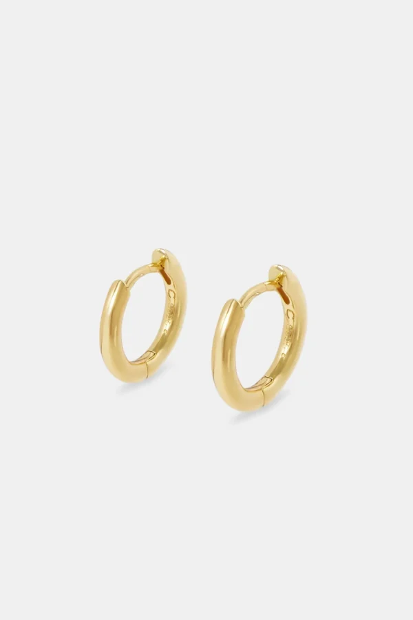 Polished Huggies Earrings - Gold - 15mm