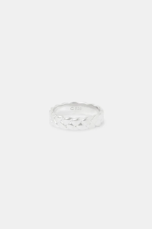 Polished Woven Ring - 6mm - White