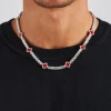 Red Motif Tennis Chain - 5mm