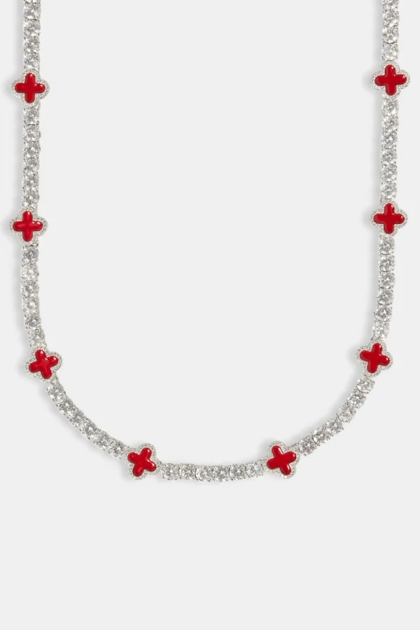 Red Motif Tennis Chain - 5mm