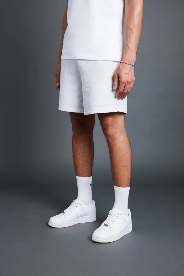 Relaxed Shorts - Light Grey Marl