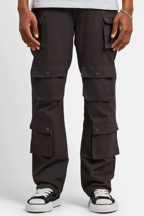 Relaxed Twill Cargo Trouser - Charcoal