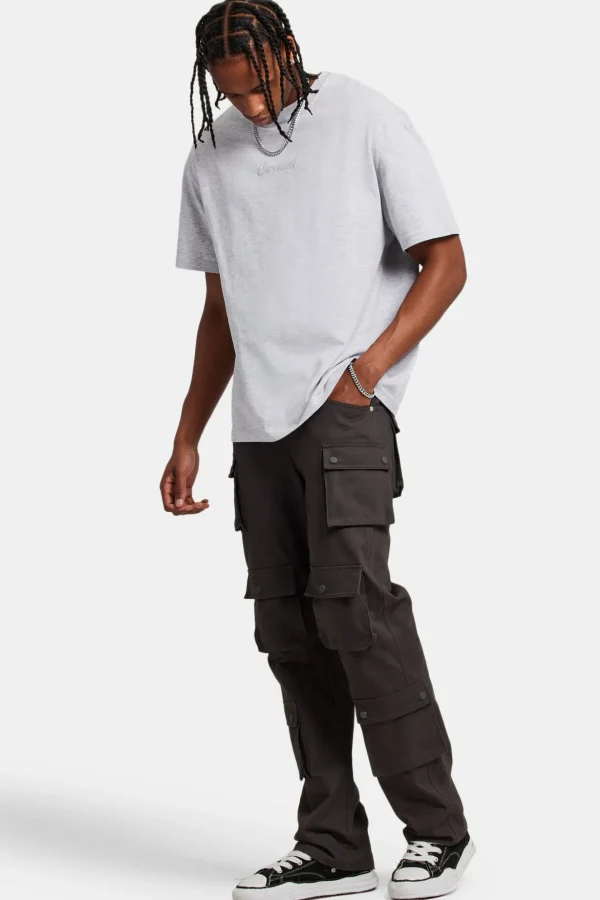 Relaxed Twill Cargo Trouser - Charcoal