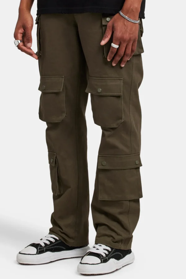 Relaxed Twill Cargo Trouser - Khaki