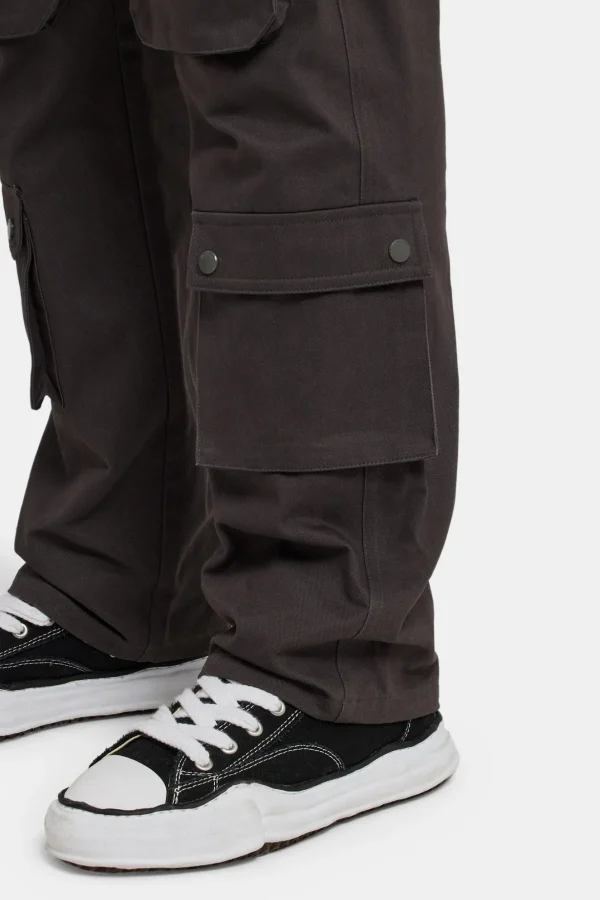 Relaxed Twill Cargo Trouser - Charcoal