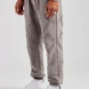 Rhinestone Cross Cuffed Jogger - Charcoal