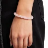 Rose Quartz Bead Bracelet - White 8mm