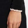 Rose Quartz Shard Bead Bracelet - White