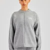 Seam Detail Knitted Sweatshirt - Grey