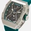 Skeleton Rubber Strap Watch - Green