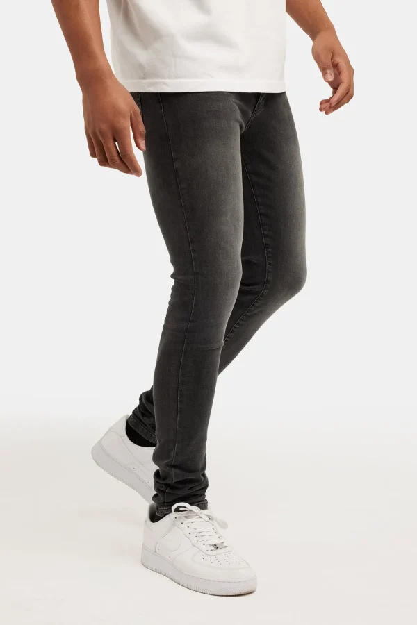 Skinny Fit Jeans - Washed Black