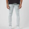 Skinny Ripped Jeans - Ice Blue