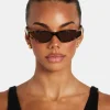 Skinny Tortoiseshell Sunglasses - Mocha