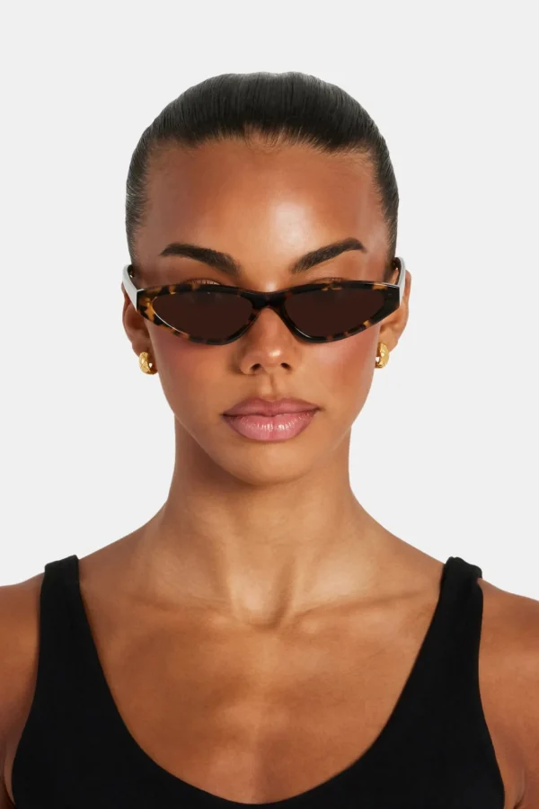 Skinny Tortoiseshell Sunglasses - Mocha