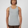 Slim Ribbed Vest - Grey