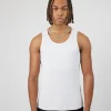 Slim Ribbed Vest - White