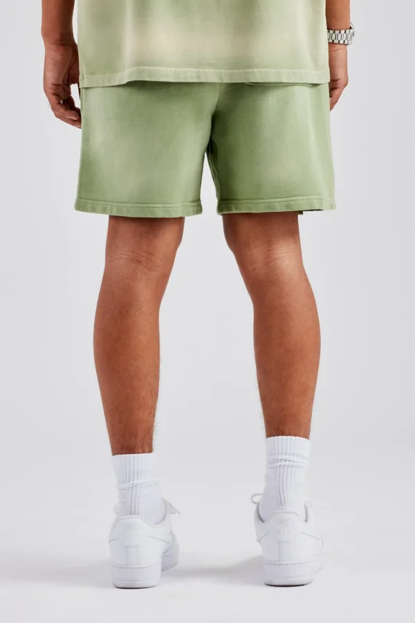 Spray Washed Paraiso Jersey Short - Washed Green