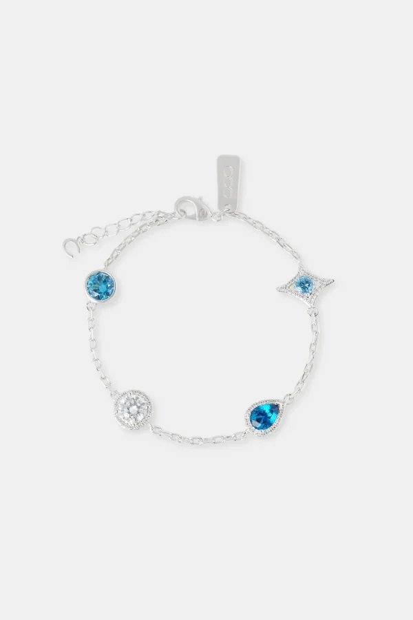 Star Motif Gemstone Rolo Bracelet - 10mm