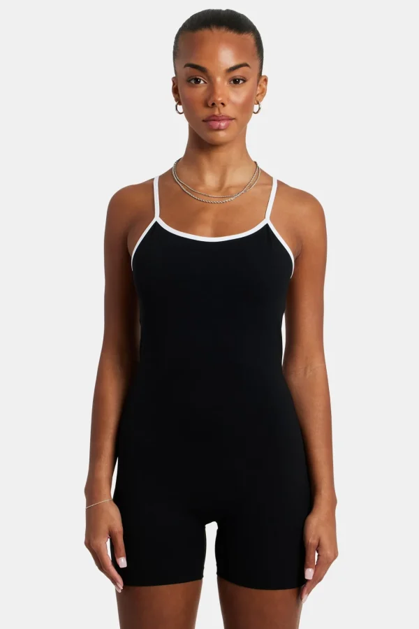 Strappy Back Unitard - Black