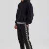 Taping Split Hem Track Pant - Black