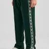 Taping Split Hem Track Pant - Forest Green