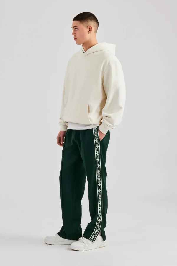 Taping Split Hem Track Pant - Forest Green