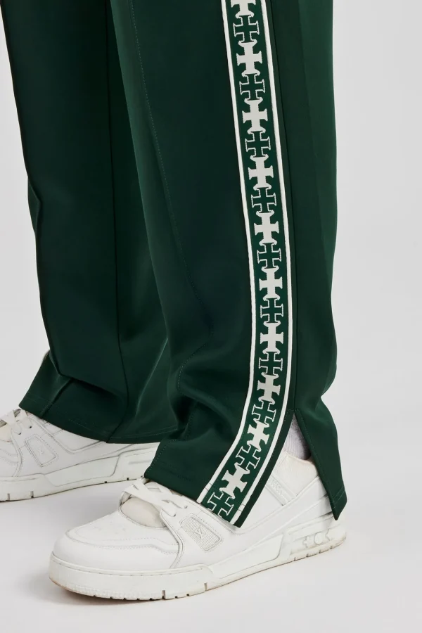 Taping Split Hem Track Pant - Forest Green