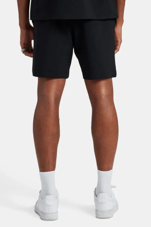 Text Pocket Elasticated Short - Black