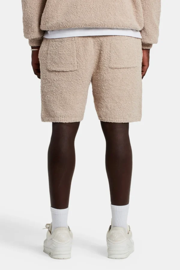 Textured Knitted Short - Beige