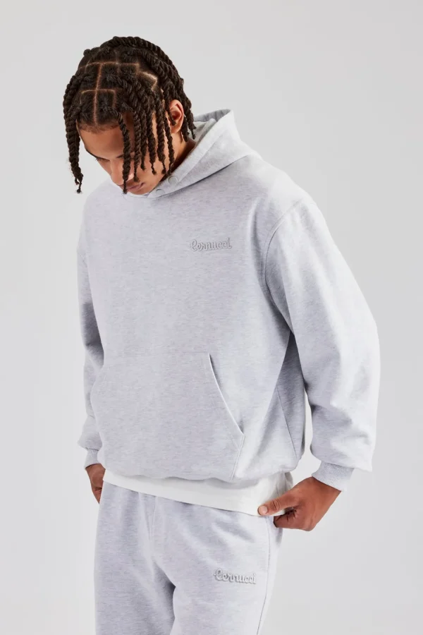 Tonal Oversized Hoodie - Ash Grey