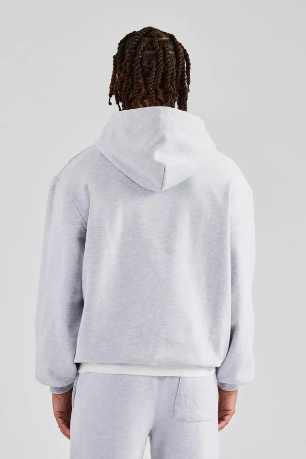 Tonal Oversized Hoodie - Ash Grey